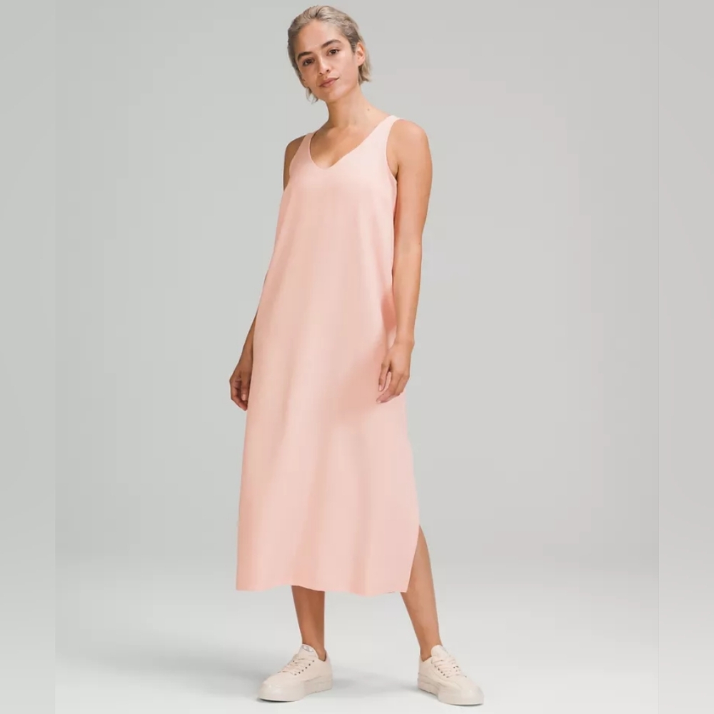 Lululemon  V neck Midi slit dress